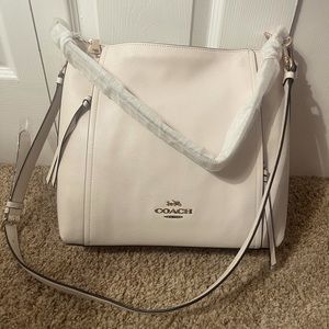NWT Coach leather large crossbody bag!